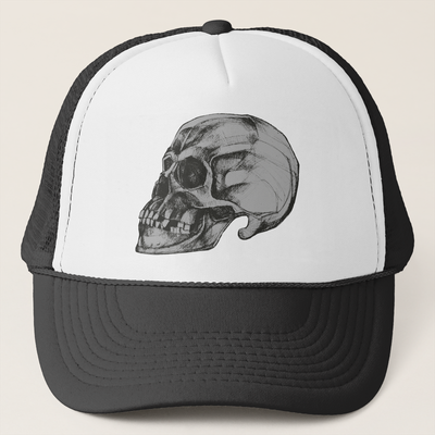 Zazzle Skull & Bones Halloween Trucker Hat (Front).png