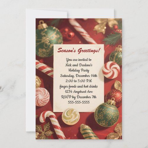 A Season of Treats Christmas party invitation