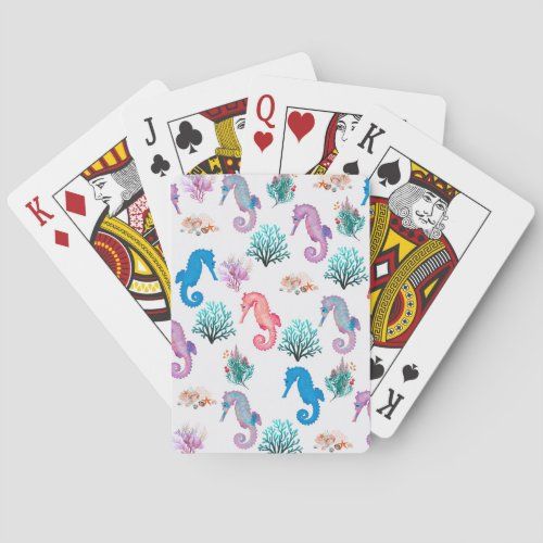 Lovely Seahorses deck of cards