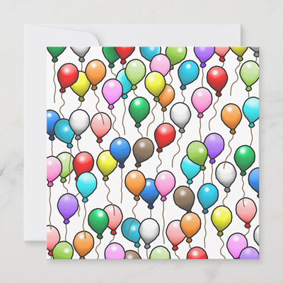 Zazzle Colorful Birthday Balloons Invitation (Front).png