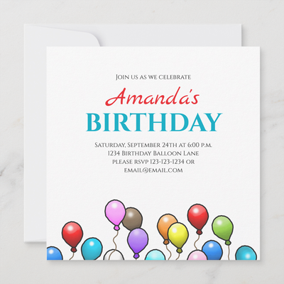 Zazzle Colorful Birthday Balloons Invitation (Back).png
