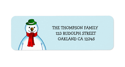Zazzle Merry Christmas Snowman Label (Front).png