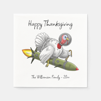 Zazzle Thanksgiving Rocket Turkey Napkins (Front).png