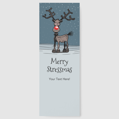 Zazzle Rudolph's Merry Stressmas Time Bookmarks (Front).png