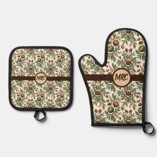 Vintage Botanical Nuts and Berries pot holders