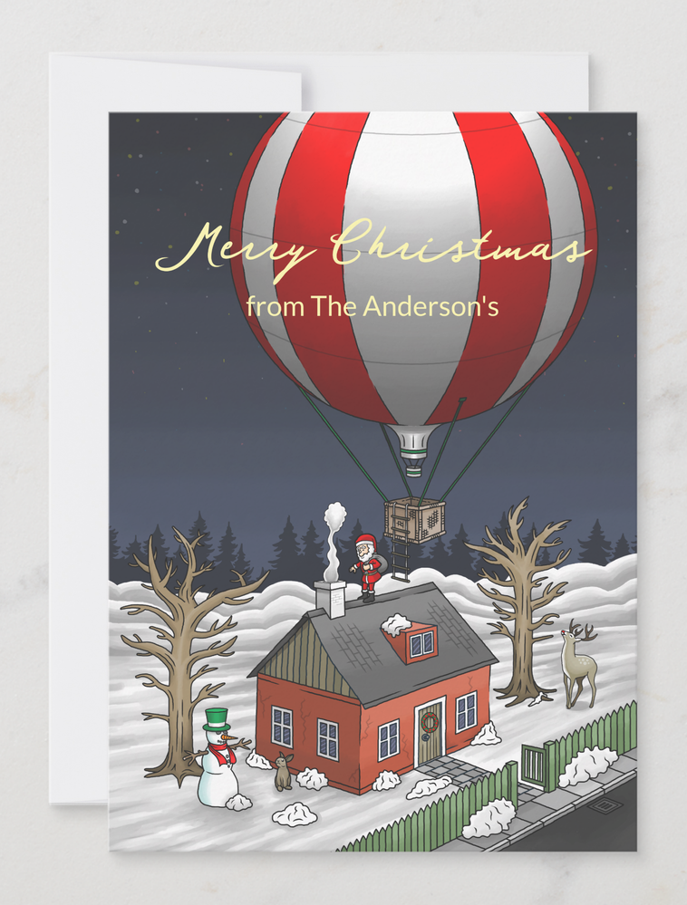 Zazzle Santa's Hot Air Balloon Holiday Card (Front).png