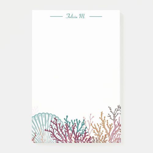 Blue Scallop Shell stationery