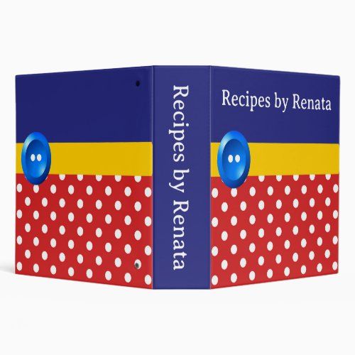 Red Polka Dots recipe binder