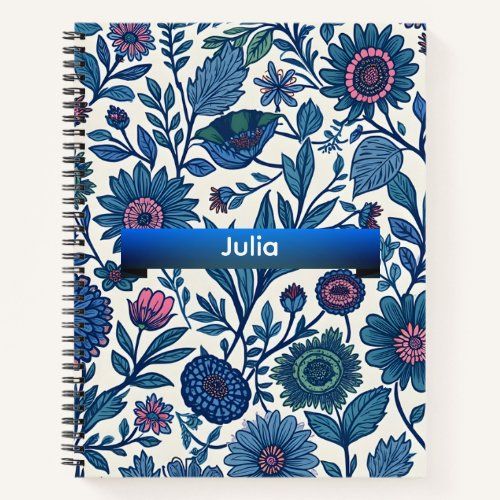 Blue and Pink Delight notebook