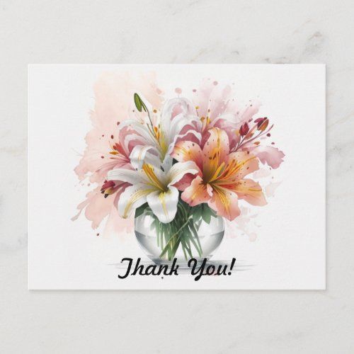 Lilies in a Bowl Thank You card
