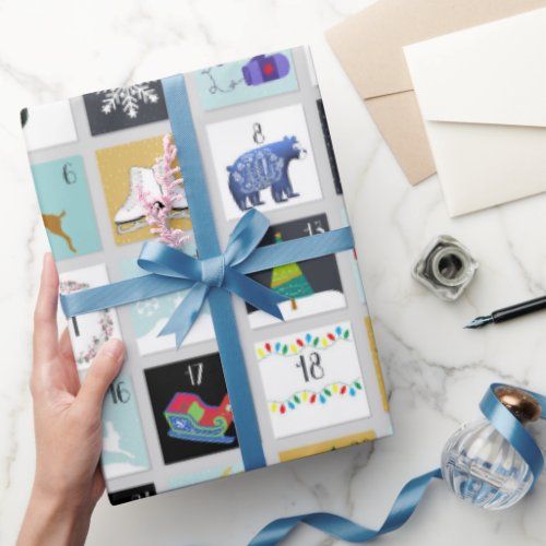 advent calendar wrapping paper