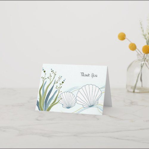Shells and Seaweed Thank You Card