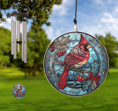 Christmas Cardinal Wind Chime