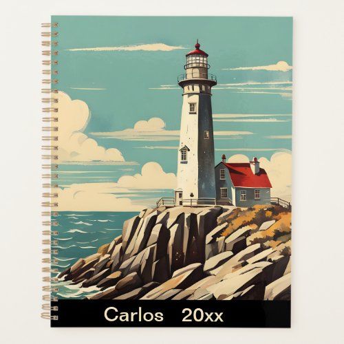 Vintage Poster Lighthouse planner