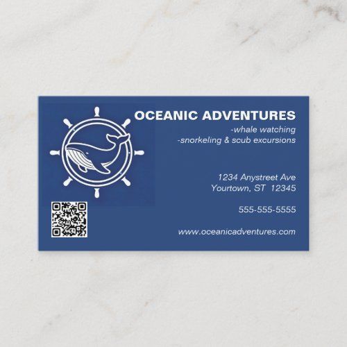 Whale and Helm business card