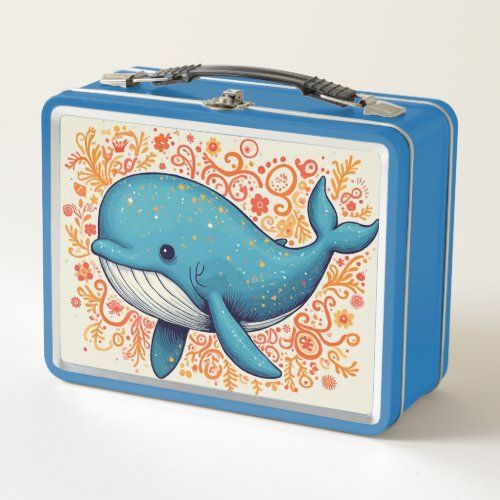 Cute Blue Whale lunch box