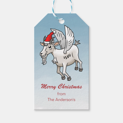 Zazzle Merry Christmas from The Goat Gift Tags (Front)(1).png