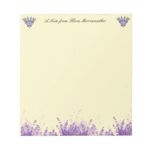 Lavender on Parchment notepad