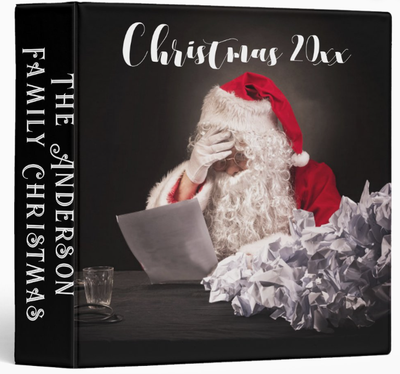 Santa Family Christmas 3 Ring Binder