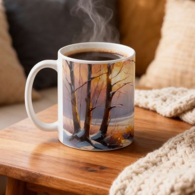 Mug - winter landscape in the morning light