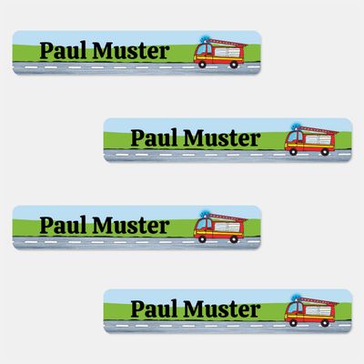 Fire Department - 96 Narrow Kid Labels