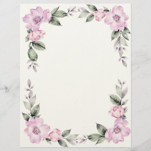 Pale Pink Floral Border