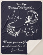 Love you to the moon and back Sherpa Blanket