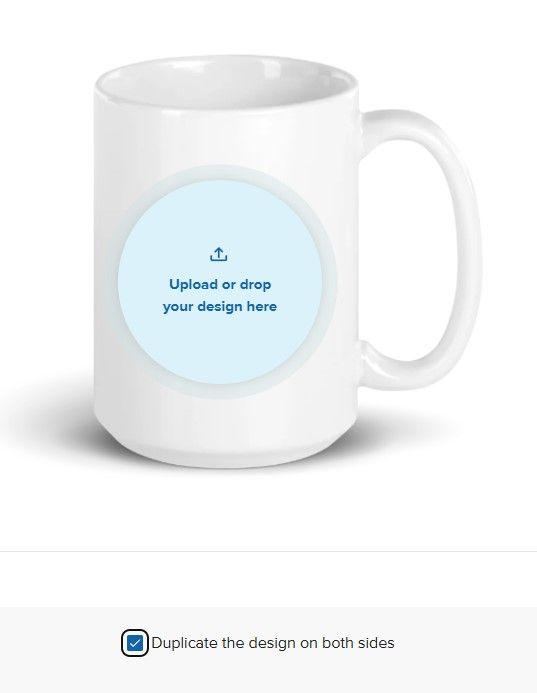 Screenshot of Printful's mug design tool