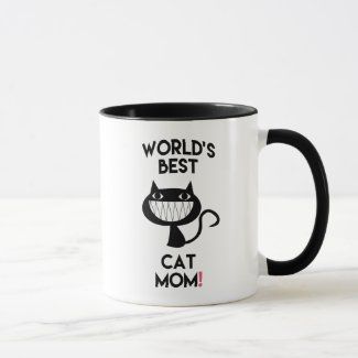 World's best cat mom! Fun Mug by NewParkLane