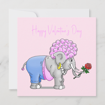 Zazzle Valentines Day Elephant Holiday Card (Front).png
