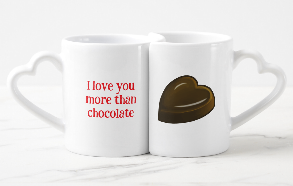 Zazzle Romantic Chocolate Heart Coffee Mug Set (Front Nesting).png