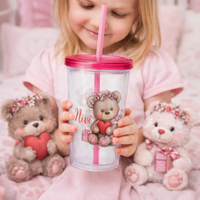 Kid's Acrylic Tumblers with lid and straw