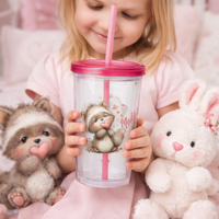 Kid's Acrylic Tumblers with lid and straw