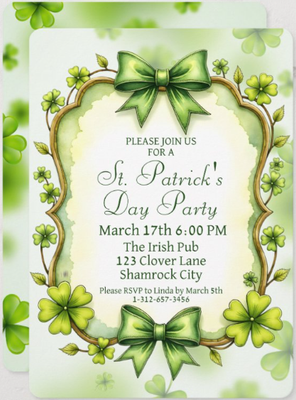 St, Patrick's Day Party Invitation