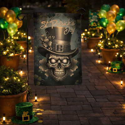 Gothic Style St. Patrick's Day Garden Flag