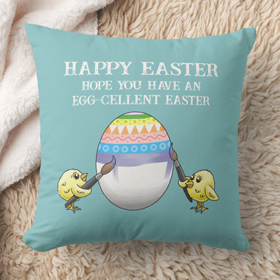 Zazzle Easter egg painted by the chickens throw pillow (Blanket).png