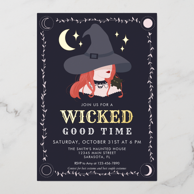 Zazzle - Mockup - Real Foil Wicked Witch Halloween Party Invitation.png
