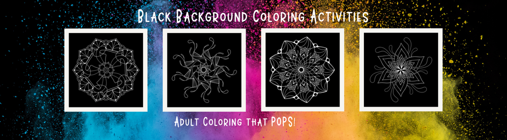 Black Background Coloring Activities from Suzy LeeLo on Zazzle.png