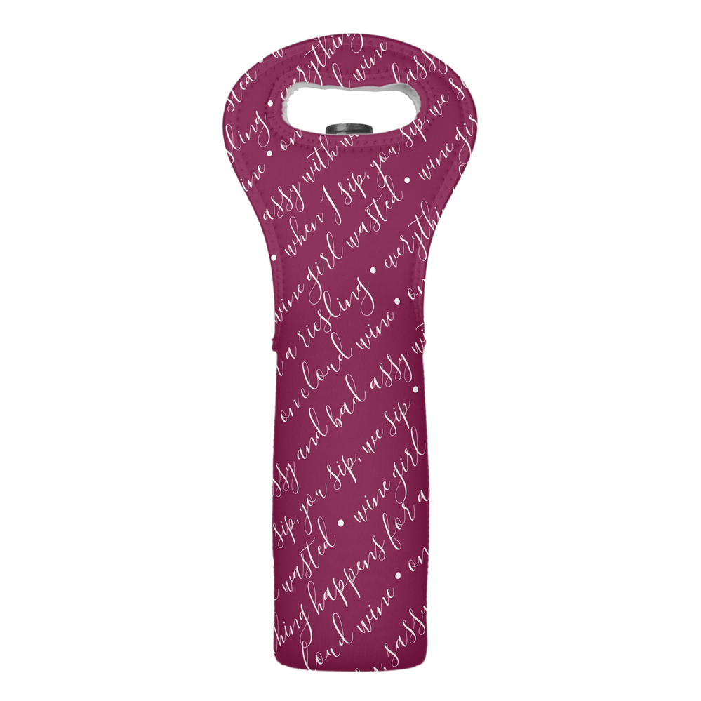 Zazzle - Mockup - Trendy Calligraphy Burgundy Wine Wine Bag.png