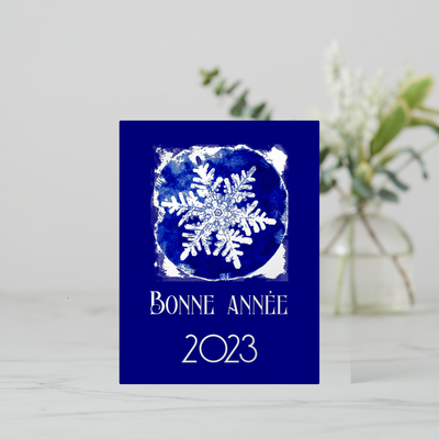 silver foil postcard