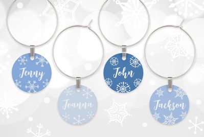 Personalised Family Wine Charms