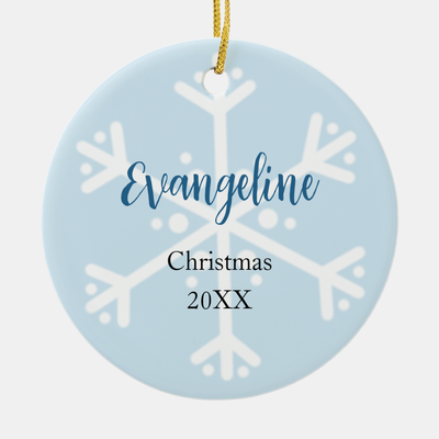 Personalised Snowflake Tree Decoration