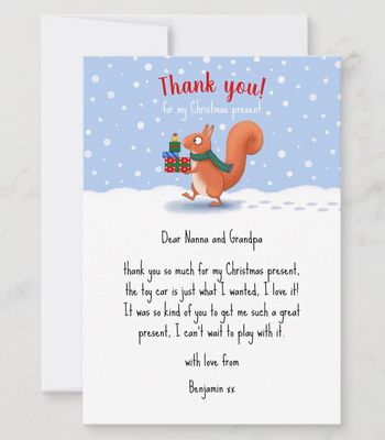 Christmas Thank you Card