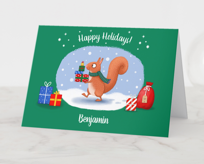 Christmas Squirrel Card