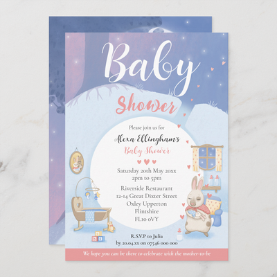 Baby Shower Invitation in Blue
