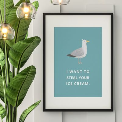 Seagull Meme Poster