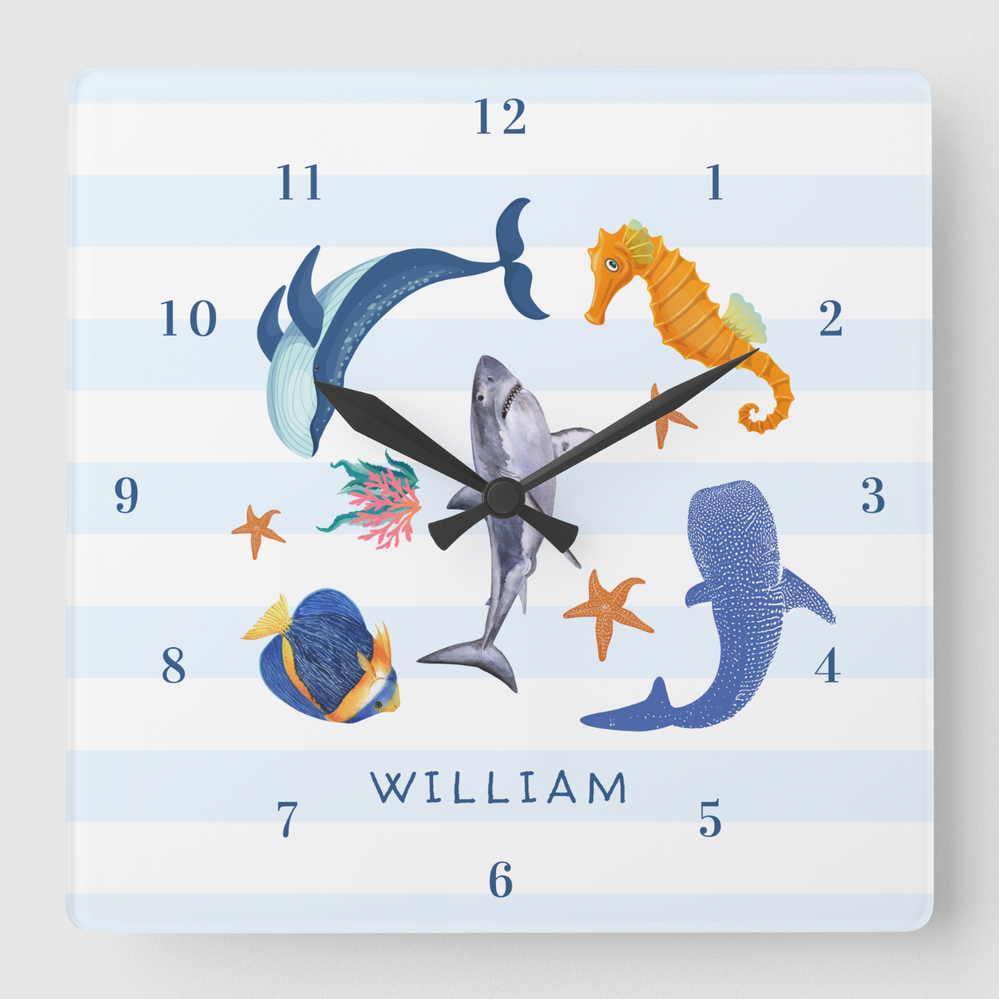 Save Our Seas Nursery Wall Clock