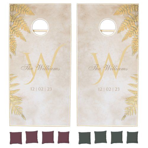 modern_elegant_gold_fern_leaf_monogram_wedding_cornhole_set-1.jpeg
