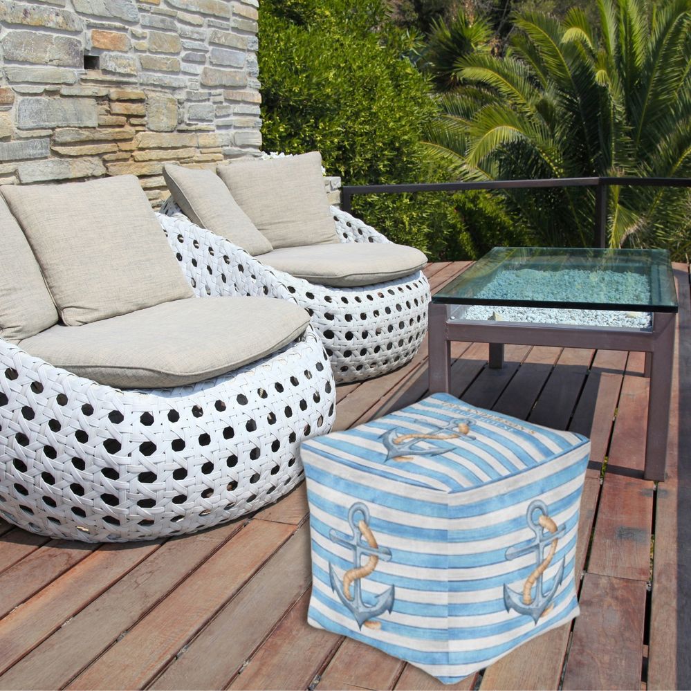 Rustic Nautical Stripes Anchor Pouf.jpg