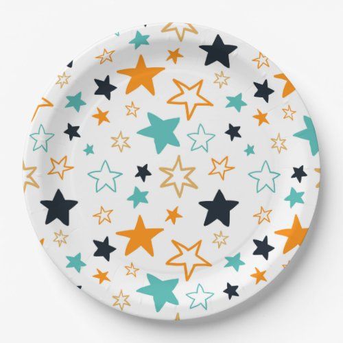cute_orange_black_teal_stars_pattern_kids_party_paper_plates-rd83456d06ee0453393eb783a792a4f83_zkbhg_1024.jpeg